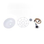 GLOBOSTAR® CRANE 01411 Vintage Κρεμαστό Φωτιστικό Οροφής με Ντουί 1 x E27 AC 220-240V IP20 - Γκρι & Μπεζ - Μ36 x Π36 x Y31cm - Image 11