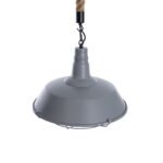 GLOBOSTAR® CRANE 01411 Vintage Κρεμαστό Φωτιστικό Οροφής με Ντουί 1 x E27 AC 220-240V IP20 - Γκρι & Μπεζ - Μ36 x Π36 x Y31cm - Image 7
