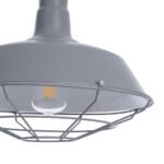 GLOBOSTAR® CRANE 01411 Vintage Κρεμαστό Φωτιστικό Οροφής με Ντουί 1 x E27 AC 220-240V IP20 - Γκρι & Μπεζ - Μ36 x Π36 x Y31cm - Image 9