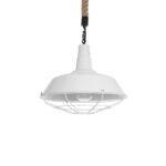 GLOBOSTAR® PUPPET 01412 Vintage Κρεμαστό Φωτιστικό Οροφής με Ντουί 1 x E27 AC 220-240V IP20 - Λευκό & Μπεζ - Μ36 x Π36 x Y31cm - Image 2