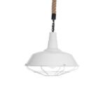 GLOBOSTAR® PUPPET 01412 Vintage Κρεμαστό Φωτιστικό Οροφής με Ντουί 1 x E27 AC 220-240V IP20 - Λευκό & Μπεζ - Μ36 x Π36 x Y31cm - Image 5