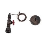 GLOBOSTAR® SPIGOT 01414 Vintage Κρεμαστό Φωτιστικό Οροφής με Ντουί 1 x E27 AC 220-240V IP20 - Καφέ & Κόκκινο - Μ5 x Π5 x Y20cm - Image 12