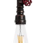 GLOBOSTAR® SPIGOT 01414 Vintage Κρεμαστό Φωτιστικό Οροφής με Ντουί 1 x E27 AC 220-240V IP20 - Καφέ & Κόκκινο - Μ5 x Π5 x Y20cm - Image 9