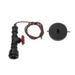 GLOBOSTAR® SPIGOT 01415 Vintage Κρεμαστό Φωτιστικό Οροφής με Ντουί 1 x E27 AC 220-240V IP20 - Μαύρο & Κόκκινο - Μ5 x Π5 x Y20cm - Image 12