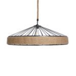 GLOBOSTAR® SAHARA 01416 Boho Κρεμαστό Φωτιστικό Οροφής με Ντουί 1 x E27 AC 220-240V IP20 - Μπεζ & Μαύρο - Μ80 x Π80 x Y25cm - Image 5