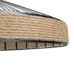 GLOBOSTAR® SAHARA 01416 Boho Κρεμαστό Φωτιστικό Οροφής με Ντουί 1 x E27 AC 220-240V IP20 - Μπεζ & Μαύρο - Μ80 x Π80 x Y25cm - Image 8