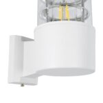 GLOBOSTAR® NEWI 01418 Μοντέρνο Φωτιστικό Τοίχου - Απλίκα με Ντουί 1 x E27 AC 220-240V IP20 - Λευκό - Μ11 x Π17 x Υ25cm - Image 8