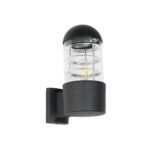 GLOBOSTAR® NEWI 01419 Μοντέρνο Φωτιστικό Τοίχου - Απλίκα με Ντουί 1 x E27 AC 220-240V IP20 - Μαύρο - Μ11 x Π17 x Υ25cm