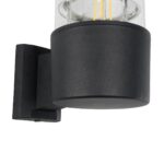 GLOBOSTAR® NEWI 01419 Μοντέρνο Φωτιστικό Τοίχου - Απλίκα με Ντουί 1 x E27 AC 220-240V IP20 - Μαύρο - Μ11 x Π17 x Υ25cm - Image 8