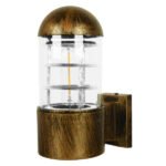 GLOBOSTAR® NEWI 01420 Μοντέρνο Φωτιστικό Τοίχου - Απλίκα με Ντουί 1 x E27 AC 220-240V IP20 - Μπρούτζινο - Μ11 x Π17 x Υ25cm