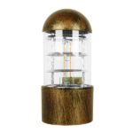 GLOBOSTAR® NEWI 01420 Μοντέρνο Φωτιστικό Τοίχου - Απλίκα με Ντουί 1 x E27 AC 220-240V IP20 - Μπρούτζινο - Μ11 x Π17 x Υ25cm - Image 2