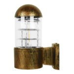 GLOBOSTAR® NEWI 01420 Μοντέρνο Φωτιστικό Τοίχου - Απλίκα με Ντουί 1 x E27 AC 220-240V IP20 - Μπρούτζινο - Μ11 x Π17 x Υ25cm - Image 3