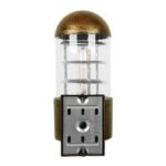 GLOBOSTAR® NEWI 01420 Μοντέρνο Φωτιστικό Τοίχου - Απλίκα με Ντουί 1 x E27 AC 220-240V IP20 - Μπρούτζινο - Μ11 x Π17 x Υ25cm - Image 4