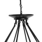 GLOBOSTAR® MILLBANK 01423 Vintage Κρεμαστό Φωτιστικό Οροφής με Ντουί 8 x E27 AC 220-240V IP20 - Μαύρο & Μπεζ - Μ80 x Π80 x Y54cm - Image 10