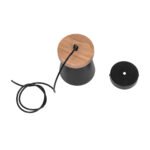 GLOBOSTAR® LANA 01424 Μοντέρνο Κρεμαστό Φωτιστικό Οροφής με Ντουί 1 x E27 AC 220-240V IP20 - Μαύρο & Καφέ - Μ13 x Π13 x Y17cm - Image 10