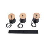 GLOBOSTAR® LANA 01425 Μοντέρνο Κρεμαστό Φωτιστικό Οροφής με Ντουί 3 x E27 AC 220-240V IP20 - Μαύρο & Καφέ - Μ60 x Π13 x Υ18cm - Image 10