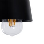 GLOBOSTAR® LANA 01425 Μοντέρνο Κρεμαστό Φωτιστικό Οροφής με Ντουί 3 x E27 AC 220-240V IP20 - Μαύρο & Καφέ - Μ60 x Π13 x Υ18cm - Image 7