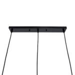 GLOBOSTAR® LANA 01425 Μοντέρνο Κρεμαστό Φωτιστικό Οροφής με Ντουί 3 x E27 AC 220-240V IP20 - Μαύρο & Καφέ - Μ60 x Π13 x Υ18cm - Image 9