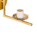 GLOBOSTAR® JADA 01426 Μοντέρνο Φωτιστικό Τοίχου - Απλίκα με Ντουί 1 x E27 AC 220-240V IP20 - Χρυσό & Λευκό - Μ15 x Π21.5 x Υ18cm - Image 9