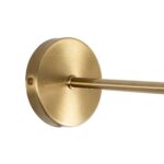 GLOBOSTAR® MADISON 01427 Μοντέρνο Φωτιστικό Τοίχου - Απλίκα με Ντουί 1 x E27 AC 220-240V IP20 - Χρυσό & Μελί - Μ15 x Π25 x Υ65cm - Image 6