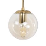 GLOBOSTAR® MADISON 01427 Μοντέρνο Φωτιστικό Τοίχου - Απλίκα με Ντουί 1 x E27 AC 220-240V IP20 - Χρυσό & Μελί - Μ15 x Π25 x Υ65cm - Image 7