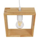 GLOBOSTAR® ELISE 01428 Μοντέρνο Κρεμαστό Φωτιστικό Οροφής με Ντουί 1 x E27 AC 220-240V IP20 - Μπεζ & Λευκό - Μ8 x Π8 x Υ23cm - Image 4