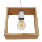 GLOBOSTAR® ELISE 01428 Μοντέρνο Κρεμαστό Φωτιστικό Οροφής με Ντουί 1 x E27 AC 220-240V IP20 - Μπεζ & Λευκό - Μ8 x Π8 x Υ23cm - Image 5