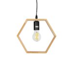 GLOBOSTAR® ELISE 01429 Μοντέρνο Κρεμαστό Φωτιστικό Οροφής με Ντουί 1 x E27 AC 220-240V IP20 - Μπεζ & Μαύρο - Μ26 x Π8 x Υ25cm - Image 5