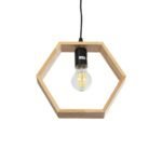 GLOBOSTAR® ELISE 01429 Μοντέρνο Κρεμαστό Φωτιστικό Οροφής με Ντουί 1 x E27 AC 220-240V IP20 - Μπεζ & Μαύρο - Μ26 x Π8 x Υ25cm - Image 6