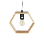 GLOBOSTAR® ELISE 01429 Μοντέρνο Κρεμαστό Φωτιστικό Οροφής με Ντουί 1 x E27 AC 220-240V IP20 - Μπεζ & Μαύρο - Μ26 x Π8 x Υ25cm - Image 7