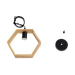 GLOBOSTAR® ELISE 01429 Μοντέρνο Κρεμαστό Φωτιστικό Οροφής με Ντουί 1 x E27 AC 220-240V IP20 - Μπεζ & Μαύρο - Μ26 x Π8 x Υ25cm - Image 10