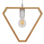 GLOBOSTAR® ELISE 01430 Μοντέρνο Κρεμαστό Φωτιστικό Οροφής με Ντουί 1 x E27 AC 220-240V IP20 - Μπεζ & Λευκό - Μ29 x Π8 x Υ28cm - Image 3