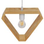 GLOBOSTAR® ELISE 01430 Μοντέρνο Κρεμαστό Φωτιστικό Οροφής με Ντουί 1 x E27 AC 220-240V IP20 - Μπεζ & Λευκό - Μ29 x Π8 x Υ28cm - Image 4