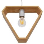 GLOBOSTAR® ELISE 01430 Μοντέρνο Κρεμαστό Φωτιστικό Οροφής με Ντουί 1 x E27 AC 220-240V IP20 - Μπεζ & Λευκό - Μ29 x Π8 x Υ28cm - Image 5