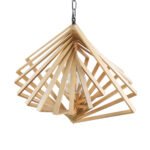 GLOBOSTAR® OCTAVE 01431 Μοντέρνο Κρεμαστό Φωτιστικό Οροφής με Ντουί 1 x E27 AC 220-240V IP20 - Μπεζ - Μ64 x Π64 x Y66cm - Image 11