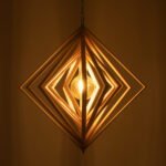 GLOBOSTAR® OCTAVE 01431 Μοντέρνο Κρεμαστό Φωτιστικό Οροφής με Ντουί 1 x E27 AC 220-240V IP20 - Μπεζ - Μ64 x Π64 x Y66cm - Image 3