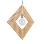 GLOBOSTAR® OCTAVE 01431 Μοντέρνο Κρεμαστό Φωτιστικό Οροφής με Ντουί 1 x E27 AC 220-240V IP20 - Μπεζ - Μ64 x Π64 x Y66cm - Image 5