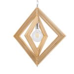 GLOBOSTAR® OCTAVE 01431 Μοντέρνο Κρεμαστό Φωτιστικό Οροφής με Ντουί 1 x E27 AC 220-240V IP20 - Μπεζ - Μ64 x Π64 x Y66cm - Image 7