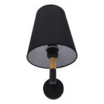 GLOBOSTAR® LYDFORD 01432 Μοντέρνο Φωτιστικό Τοίχου - Απλίκα με Ντουί 1 x E27 AC 220-240V IP20 - Μαύρο & Μπεζ - Μ20 x Π28 x Υ36cm - Image 6