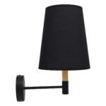 GLOBOSTAR® LYDFORD 01432 Μοντέρνο Φωτιστικό Τοίχου - Απλίκα με Ντουί 1 x E27 AC 220-240V IP20 - Μαύρο & Μπεζ - Μ20 x Π28 x Υ36cm - Image 8