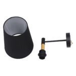 GLOBOSTAR® LYDFORD 01432 Μοντέρνο Φωτιστικό Τοίχου - Απλίκα με Ντουί 1 x E27 AC 220-240V IP20 - Μαύρο & Μπεζ - Μ20 x Π28 x Υ36cm - Image 9