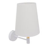 GLOBOSTAR® LYDFORD 01433 Μοντέρνο Φωτιστικό Τοίχου - Απλίκα με Ντουί 1 x E27 AC 220-240V IP20 - Λευκό & Μπέζ - Μ20 x Π28 x Υ36cm - Image 4