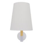 GLOBOSTAR® LYDFORD 01433 Μοντέρνο Φωτιστικό Τοίχου - Απλίκα με Ντουί 1 x E27 AC 220-240V IP20 - Λευκό & Μπέζ - Μ20 x Π28 x Υ36cm - Image 5