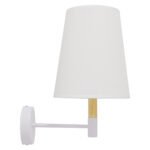 GLOBOSTAR® LYDFORD 01433 Μοντέρνο Φωτιστικό Τοίχου - Απλίκα με Ντουί 1 x E27 AC 220-240V IP20 - Λευκό & Μπέζ - Μ20 x Π28 x Υ36cm - Image 8