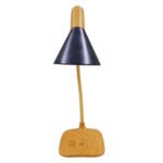 GloboStar® DRAPER 01437 Επιτραπέζιο Φωτιστικό Πορτατίφ LED 6W 500lm 360° DC 5V IP20 Φυσικό Λευκό 4500K Dimmable Μπεζ Ξύλο με Μαύρο Μέταλλο - Μ10 x Π14 x Υ33cm - 2 Xρόνια Εγγύηση - Image 2