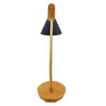 GloboStar® DRAPER 01437 Επιτραπέζιο Φωτιστικό Πορτατίφ LED 6W 500lm 360° DC 5V IP20 Φυσικό Λευκό 4500K Dimmable Μπεζ Ξύλο με Μαύρο Μέταλλο - Μ10 x Π14 x Υ33cm - 2 Xρόνια Εγγύηση - Image 4