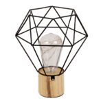 GLOBOSTAR® ANTLER 01441 Μοντέρνο Επιτραπέζιο Φωτιστικό LED 2.2W 154lm 360° DC 5V IP20 Θερμό Λευκό 2700K - DIODE - Μαύρο & Μπεζ - Μ19 x Π19 x Υ23cm - 2 Χρόνια Εγγύηση - Image 4