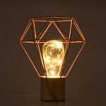 GLOBOSTAR® ANTLER 01442 Μοντέρνο Επιτραπέζιο Φωτιστικό LED 2.2W 154lm 360° DC 5V IP20 Θερμό Λευκό 2700K - DIODE - Ροζ & Μπεζ - Μ19 x Π19 x Υ23cm - 2 Χρόνια Εγγύηση - Image 3