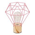 GLOBOSTAR® ANTLER 01442 Μοντέρνο Επιτραπέζιο Φωτιστικό LED 2.2W 154lm 360° DC 5V IP20 Θερμό Λευκό 2700K - DIODE - Ροζ & Μπεζ - Μ19 x Π19 x Υ23cm - 2 Χρόνια Εγγύηση - Image 4