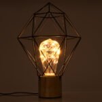 GLOBOSTAR® ANTLER 01443 Μοντέρνο Επιτραπέζιο Φωτιστικό LED 2.2W 154lm 360° DC 5V IP20 Θερμό Λευκό 2700K - DIODE - Μαύρο & Μπεζ - Μ19 x Π19 x Υ29cm - 2 Χρόνια Εγγύηση - Image 3